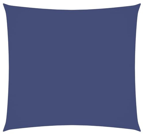 vidaXL Toldo de Vela Parasol Lona Protector Solar Sombra Patio Jardín Terraza Balcón Parque Exterior Cuadrado Tela Oxford Azul 3,6x3,6 m