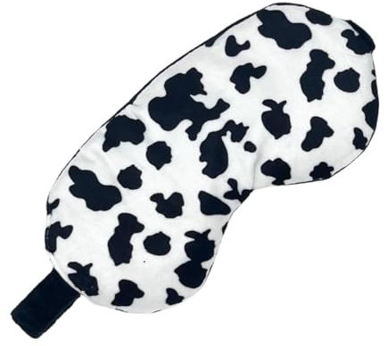 LEVEL Deep Therapy Lavender Weighted Wheat Eye Masks - Microwaveable & Freezable - Soothing Heat Masks - Pain & Stress Relief - Migraines, Anxiety & Tension - Cow Print