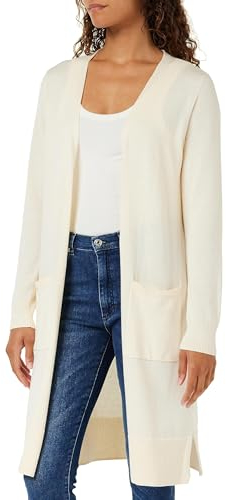 Amazon Essentials Cardigan Leggero A Maniche Lunghe con Apertura Frontale, Lunghezza più Lunga (Disponibile in Taglie Forti) Donna, Pesca Pallido, 4XL Plus