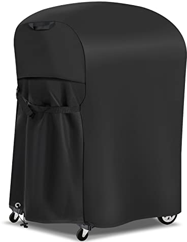 GARPROVM BBQ Cover, Barbecue Covers Waterproof Heavy Duty 600D with Handle Vent Strap Drawstring Buckle BBQ Cover Medium Barbeque Cover Waterproof Outdoor Rip-resistant UV-resistant (78x68x111cm)