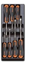 Beta T221 7 Piece Slotted/Phillips Screwdriver Set in Plastic Module Tray