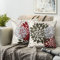 Dekorativ Kissen überzüge Braun Und Rot Kissenbezug 40×40 Modern Leinen Kissenhülle Herbst Abstrakt Geometrie Blumen Kissenbezüge 2er-set Kissenhüllen Passend Für Wohnzimmer Schlafzimmer Sofa