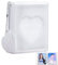 Kpop Photocard Binder, Portable Photocard Holder Kpop 3 Mini Fotoalbum Photo Kpop Album, Love Heart Hollow Kpop Binder Kpop Photocard Holder with Love Heart Pendant (32 Pockets, White)