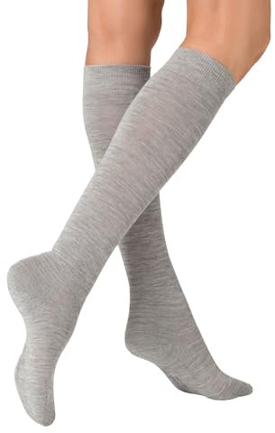 KUNERT Damen Kniestrümpfe Wool Care wärmend Lichtgrau 0170 39-42