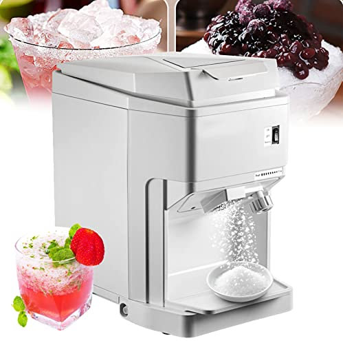 Electric Ice Shaver Crusher, Ice Shaver for Home & Commercial Use, Household Snow Cone Maker, 200kg/H,400kg/H, 250W/320RPM, Ice Crusher Low Noise Operation,for Home Kitchen Cafe Restaurant,200kg/H
