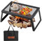 VEVOR Parrilla Plegable para Fogata 458x305x205mm Parrilla Portátil de Acero para Fuego de Campamento Equipo de Cocina para Fogata con Bolsa de Transporte con Patas Parrilla para Cocinar al Aire Libre