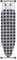 Jakeefud Full Size Ironing Board 13 X 43 W/Extra Thick Heavy Duty Padded Cover, Height Adjustable,Heat & Scorch Resistant Fabric, Anti-Skid Feet, Extra Wide, Easy to Fold Checkered Gray