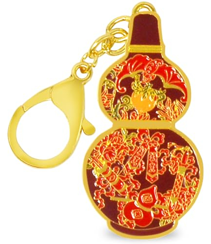 Juanxian 2024 Roter Kürbis Keychain Abundance Wu Lou Keychain, rot, 13.5 * 3.5cm,W5463