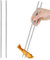 Baguette chinoise inox, 38cm acier inoxydable baguette chinoise baguette longue cuisine japonaise baguette longue baguettes longues pour fondue friture (2 paires de baguettes en acier inoxydable)
