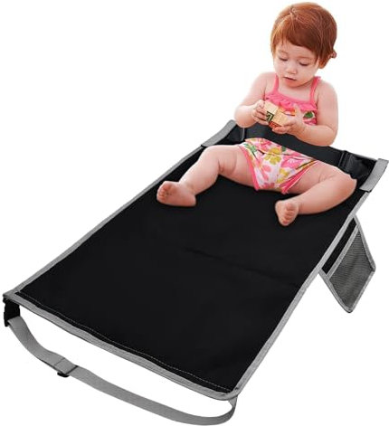 xianynow Reposapiés de Avión para Niños, Extensor De Asiento De Avión Hamaca de Pie de Avión, Cama de Viaje Portátil para Niños Accesorios de Viaje en Avión, 79 x 44 cm