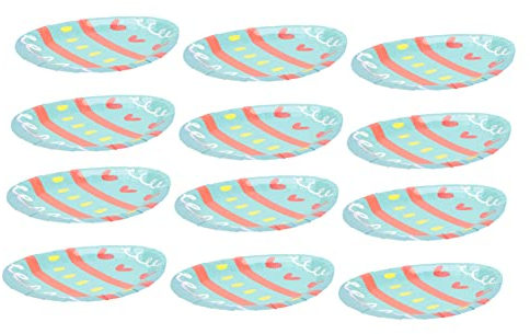 SOLUSTRE 12pièces Assiettes Papier Thème Pâques Décoratives Œufs Pour Et Repas De Printemps