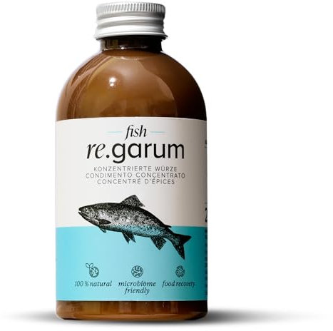 re.garum - Dado da cucina liquido - 100% naturale - (Fish - Pesce, 250ml) ~ 50 porzioni