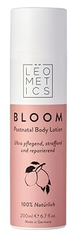 Leometics Bloom Body Lotion - 200ml Naturkosmetik - reparierend, straffend, ultrapflegend nach der Schwangerschaft - schnelles Einziehen - hochwirksam gegen Dehnungsstreifen - Vegan & Tierversuchsfrei