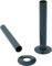 NRG Radiator Pipe and Collars Pair 180mm Pipes - Anthracite (15mm Diam)