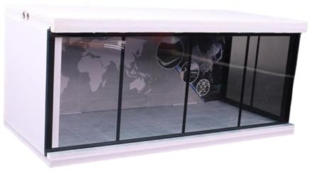 perfk Modello per Garage per Auto in Scala 1:64 con Sfondo Protettivo a LED Scatola per vetrina per Garage per Veicoli per Action Figure di modellini di, Mappa della Pista