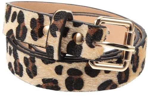 VALICLUD Gürtel Mit Leopardenmuster Für Frauen Gürtel Mit Leopardenmuster Pu-Ledergürtel Für Frauen