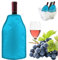 ZoneYan Kühlmanschetten für Wein-Hülle, Weinkühler Manschette, Flaschenkühler Manschette, Weinmanschette für Champagner, Limonade, Picknick, Wein, geeignet für Partys, Picknicks (Blau)