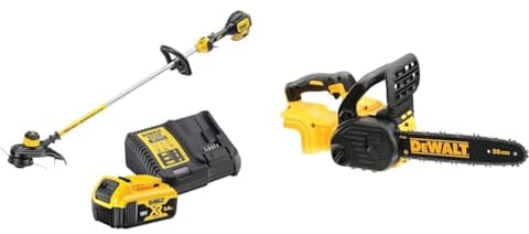 DEWALT - Coupe-Bordures Brushless XR 18V 5Ah Li-ION - DCM561P1-QW - Coupe Bordure sans Fil & Tronçonneuse Élagueuse Brushless XR 18V - DCM565N-XJ - Tronçonneuse sans Fil