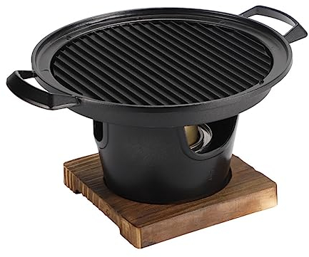 Lanko Parrilla de Barbacoa de CarbóN de Acero Inoxidable Coreano Parrilla de Barbacoa Antiadherente para el Hogar Cocina JardíN Al Aire Libre