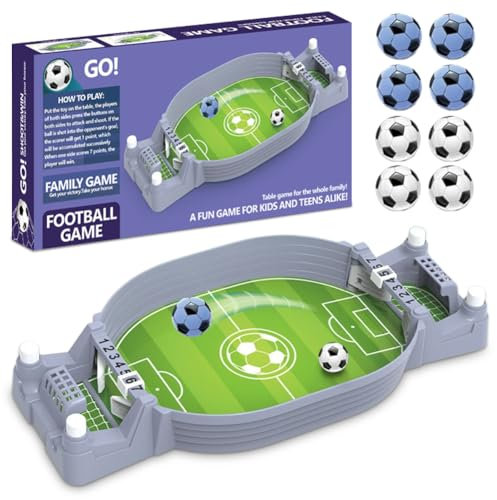 Interaktives Tischfußballspiel mit 8 Fußbälle, Mini Tischkicker Kinder, Mini Tischkicker Desktop Spielzeug Tisch Fußball Kit, Mini Tischkicker Interaktives Tischkicker Party für Kinder Erwachsene