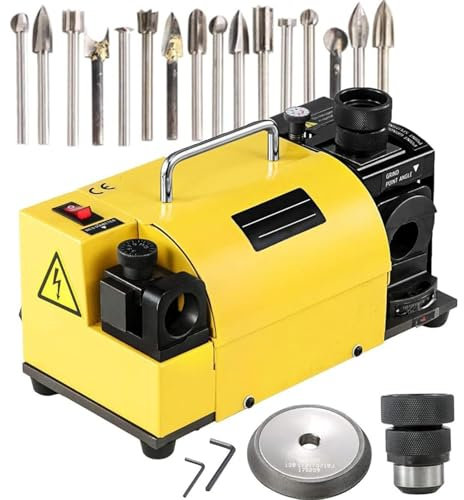 RayGenius Tragbarer BohrerschäRfer, 3-20 Mm BohrerschäRfer Mit 11 Und 18 Kollektoren Und 95°-135° Winkelverstellbaren CBN-Schleifscheiben.,20G