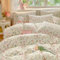 Nyescasa Housse de Couette 240x260 100% Coton Rose Coloré Motif Fleurs Fleurie Floral Parure de lit Adulte 2 Personnes Sets de Housses de Couettes avec Fermeture Éclair et 2 Taies d'oreiller 65x65 cm