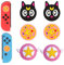 LONZIKP 6 PCS Fundas para Joystick, Compatibles con Switch y Switch Lite, Cubierta de Palo Analógico en Silicona Suave, Diseño Lindo 3D (Color)