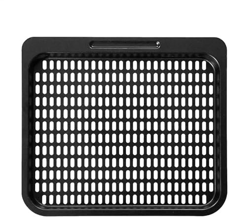 Piastra di ricambio per friggitrice ad aria, piastra più croccante, padella per friggitrice ad aria, accessorio versatile per cibi croccanti, adatto per la maggior parte delle attrezzature, vassoio
