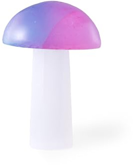 Myga Selenite Crystal Mushroom - Electroplated Healing Stone for Clarity, Peace & Sleep - Ethically Sourced Spiritual Healing Crystal for Yoga, Reiki, Chakra Balancing & Positive Energy (Blue)