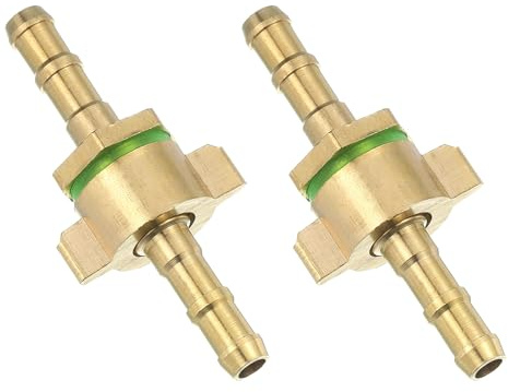 QUARKZMAN 6,5mm Schlauchverbinder Messing Doppelnippel Kupplung, 2 Stück Schlauchverbinder Benzinschlauch Schlaucharmaturen Gartenschlauch zum Verbinden von Wasserschläuchen
