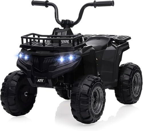 Quad ÉLectrique Enfant 12 V, Voiture ÉLectrique pour Enfant ATV, Voiture éLectrique 2 Vitesses, Voiture Electrique pour GarçOns Et Filles De 2 à 5 Ans(Noir)