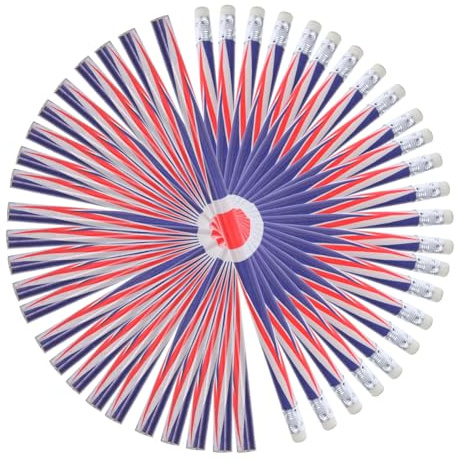 ZUNOXAZ 60pezzi Matite Da Disegno Bandiera Inglese in Legno Gomme Integrate Pratiche Per Uso Artistico e Scolastico