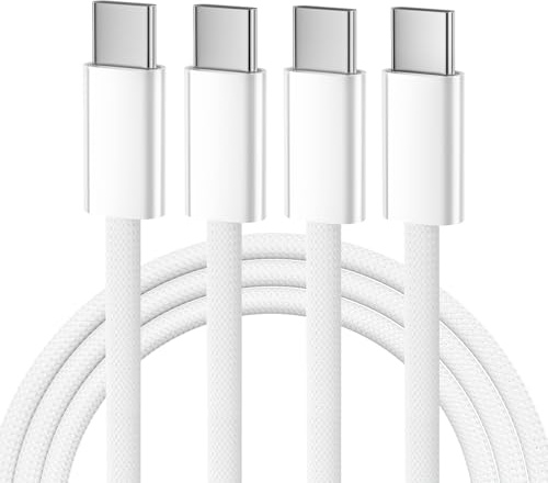 Ofuca 2Pack 1M USBC to USBC Cable,USB C Charger Cable 60W Braided Type C Charger Fast Charging for iPhone 17 Pro/17/16/16 Pro/15/15 Plus/15 Pro/15 Pro Max,iPad Pro/Air/Mini,MacBook and More