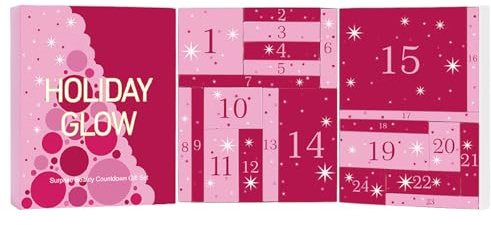 Adventskalender 2024 Beauty-Ferienkalender Make-up-Set Countdown bis Weihnachten 24 Tage Make-up-Kalender Beauty-Countdown-Set für Frauen Mädchen 10ML (22.5x18.5x5cm)