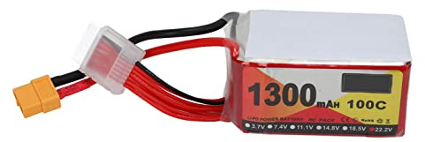 Dilwe 6S Lipo Akku 22,2V 1300mAh 100C Akku mit Hoher Entladerate für Mini Crusher 200 Skylark M4-FPV250, RC Hubschrauber