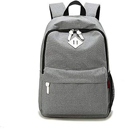 Jumper®Sac léger, Sac à Dos de Loisir imperméable pour Adolescent,Sac Scolaire décontracté pour Ordinateur Portable 14 Pouces,Gris