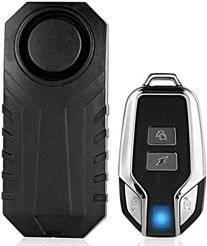 Eurobuy Wireless Vibration Alarm with Remote, Waterproof Security Alarms Vibration Sensor, Intelligent Wireless Remote Control Alarm, for Bicycle/Electric Tricycle/Door Window, 113dB Super Loud