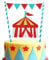 Vintage Circus Cake Topper Circus Tent Big Top Cake Topper for Kids Birthday Baby Shower Party Decoration