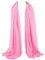 ZAKIRA Scialle in Raso e Chiffon Trasparente da Donna (Rosa)