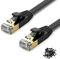 TBMax Cavo Ethernet 10m Cat 7 - Cavo Ethernet Alta Velocità 10 Gbps 600 MHz Cavo di Rete, STP LAN Gigabit Cavi Internet RJ45 Piatto Compatible con PS5 Router Modem Switch (10 Metri, Nero)