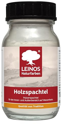 Leinos 337 Holzspachtel Eiche Natur 0,1 kg | Pulverspachtel für Holzreparaturen innen und außen | wasserbasiert, schleifbar, überlackierbar | zum Füllen von Rissen, Löchern und Aststellen bis 15 mm