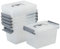 Hokky Small Storage Boxes, 6 Pack Plastic Clear Storage Boxes with Lids