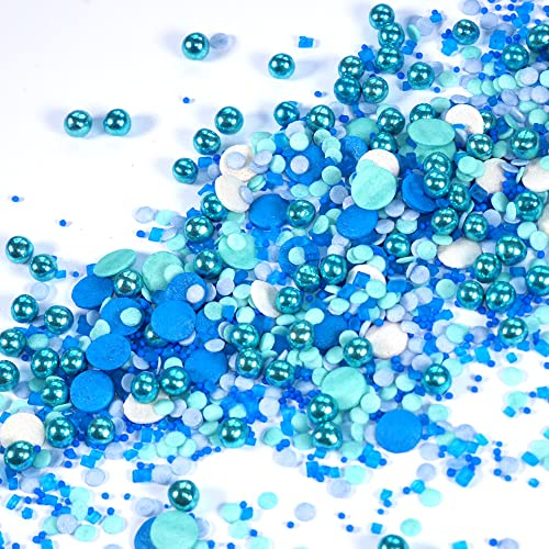 Streuselheld Glitzer Blitzer Superblau 40g Streusel zum Dekorieren und Verzieren von Gebäck aller Art wie Torten Kuchen Keksen Zuckerstreusel