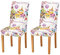 JUMBEAR Stuhlhussen mit Eulen-Motiv Happy Birthday für Esszimmer, dehnbar, abnehmbar, waschbar, staubabweisend, für Küchenstuhl, dekorativer Sitzschutz, 2er-Set