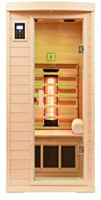 Zwei Person Hemlock Keramik Heizung Lampe und Fern Infrarot Sauna Raum (Eine Person)