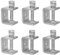 WMAZtool Stainless Steel Small C Clamp Set, 1 Inch Heavy Duty Metal C-clamp, Mini Tiger Clamp G-Clamp U Clamps with Stable Wide Jaw Opening/I-Beam Design for Woodworking Mounting Welding, 6pcs