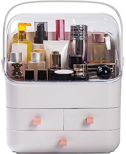 Taylor & Brown Makeup Organiser Storage Drawers, Cosmetic Organisers Acrylic, Skincare Organiser Beauty Caddy Storage Box for Dresser & Bathroom, Dust-Proof Waterproof