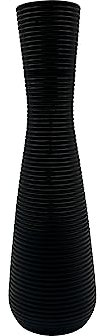 Knüllermarkt 35340 I Deko Vase Zenna schwarz I Keramik modern minimalistisch I Tischdeko Geschenkidee Vase