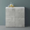 Mai & Mai Möbel Kommode Aufbewahrungsschrank mit 4 Türen in Weiß matt + Beton Sideboard Schrank Mehrzweckschrank BTH: 100x36,4x98 cm Schrank04