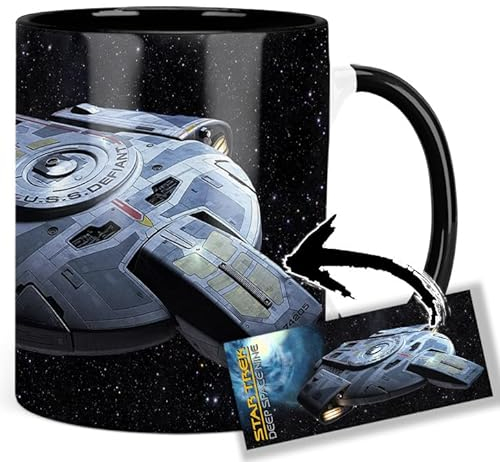 Deep Space Nine Ds9 Defiant Tasse Innen & Henkel Schwarz Keramikbecher Mug AAA